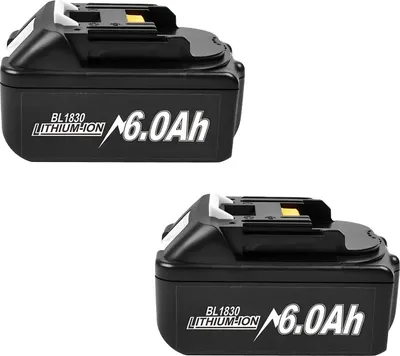 Obrázek produktu pro Náhradní baterie pro elektrické nářadí, vysoká kapacita 6000mAh, inteligentní ochranné funkce, 2Pack 6000Ah