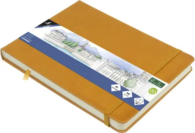 Obrázok produktu pre kangaro K-861231 kangaro skicár,Polyuretántvrdá väzba, DIN A5 na šírku, okrovo žltá
