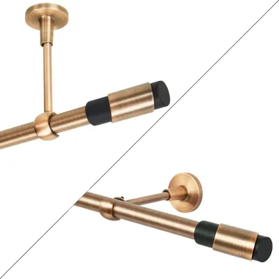 Produktbild von Gardinenstange 1 läufig 240 cm Vorhangstange 19mm Kupfer Antik Vintage-Look Retro-Stil Paris Wand- Deckenbefestigung