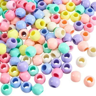 Productafbeelding van Acrylparels - 200 stuks met een gat van 6 mm - Geschikt voor armbanden, kettingen, haaraccessoires en sieraden maken - Meerdere kleuren, 12 mm