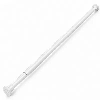 Produktbild von Metall Teleskopstange ausziehbar weiß zum Einklemmen - 88-158 cm - Gardinenstange ohne Bohren stufelnlos verstellbar