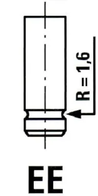 Produktbild von IPSA VL092700 Einlassventil für FIAT PUNTO (176) Ø39,5mm-Teller Ø8mm-Schaft