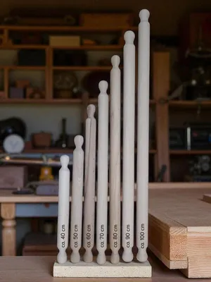 Produktbild von Nudelholz / Teigrolle / Mattarello mit zwei Griffen - Länge 100 cm