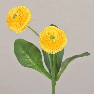 Produktbild von artplants.de Bellis künstlich Syeda, gelb, 25cm - Künstliche Gänseblümchen/Kunstblumen