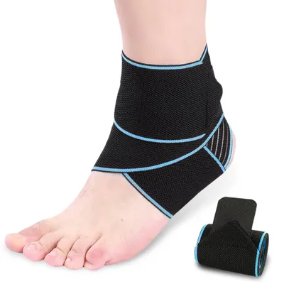 Obrázek produktu pro Nastavitelná kotníková ortéza, elastická, prodyšná, poskytující kompresi, pohodlná pro sport, chůzi a běh