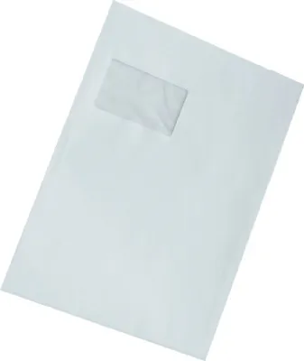 Produktbild von VersandtascheC4, Haftklebung, mit Fenster, weiß, 120g, mit grauen