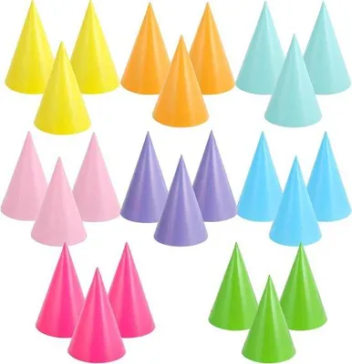 Produktbild von Partyhüte für Mädchen und Jungen, 24er Set, Papierschalen, Geburtstagsdeko