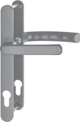 Produktbild von Drückergarnitur LIÈGE - Schmalschild 24 mm, Griff flach,67 - 72,Edelstahl-Effekt