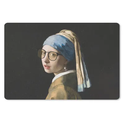 Produktbild von MuchoWow® Mauspad Mousepad Das Mädchen mit dem Perlenohrring - Vermeer - Brillen 27x18 cm - Mousepads - Maus Mat - Pad - Mausunterlage - Büroartikel - Desk Matten