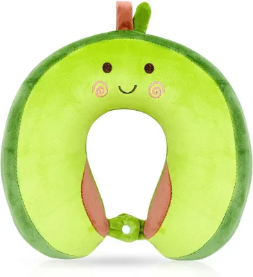 Imagen del producto de Almohada de viaje en forma de U, diseño de aguacate, 1 unidad, para coche y viajes