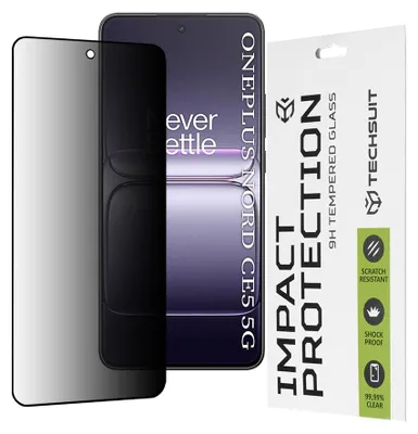 Obrázek produktu pro Techsuit – 111D Privacy Full Glue ochranné sklo pro OnePlus Nord CE5 – černé