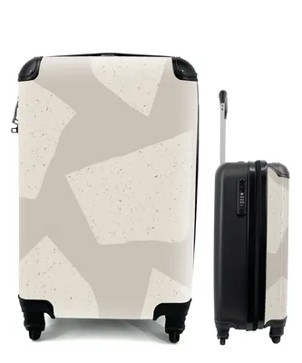 Produktbild von MuchoWow® Koffer Handgepäck Trolley Rollkoffer Kleine Reisekoffer mit 4 Rollen - Terrazzo - Abstrakt - Pastell - Muster - Cabin Size < 55x40x23 cm & 55x40x20 cm - Fotokoffer - Kabinenkoffer - Boardgepäck - Reise-Box - Reisekoffer - Reisegepäck - Koffer mit Bild - Trolley für Kinder