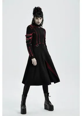 Produktbild von Punk Rave Damen Mantel - Silent Assassin Rot XXL
