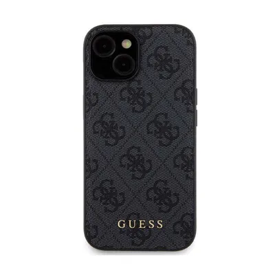 Produktbild von Guess 4G Metal Logo Hüllenset Für Iphone 15 + 5000 Mah Magsafe Powerbank - Schwarz