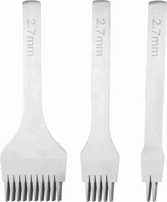 Zdjęcie produktu dla Zestaw narzędzi z białej stali 2/5/10 z dziurkaczem i dłutem do szycia i szwów do wyrobów skórzanych (2,7 mm)