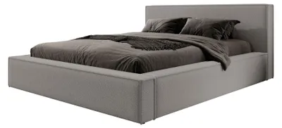 Produktbild von Selsey Bocalio - Polsterbett mit Bouclé-Bezug, Bettkasten und Lattenrost, dunkelgrau, 140 cm