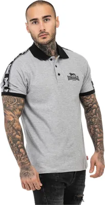 Immagine prodotto di Polo uomo regular fit SETTER Marl Grigio/Nero/Bianco 3XL Lonsdale