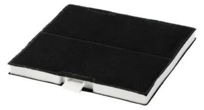 A single activated carbon filter is shown from a slightly elevated angle against a white background.