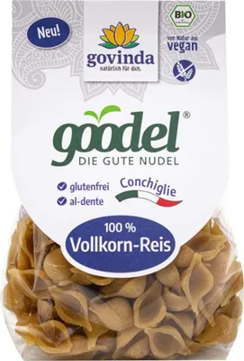 Produktbild von Goodel Nudeln - 100% Vollkornreis Conchiglie 250g
