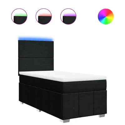 Produktbild von vidaXL Boxspringbett mit Matratze Schwarz 100x200 cm Stoff