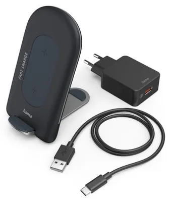 Produktbild von Hama QI-Ladestation / Wireless charger QI-FC15S 15W, Schwarz