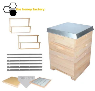 Produktbild von Bienenbeute Dadant 12 US MEGASET "DIE MODERNE" (BAUSATZ) - Rähmchen Absperrgitter