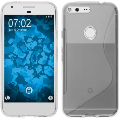 Produktbild von PhoneNatic Case kompatibel mit Google Pixel XL - clear Silikon Hülle S-Style + 2 Schutzfolien