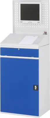 Produktbild von RAU Computerschrank 650x520x1770mm stationär l.gr/e.bl
