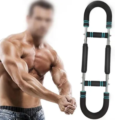 Produktbild von U-FöRmiger Shaker Twister Armtrainer, Tragbarer Verstellbare, Chest Workout Equipment, Formen Sie Den Perfekten KöRper FüR MäNner Muskeltraining Usw(Blue)