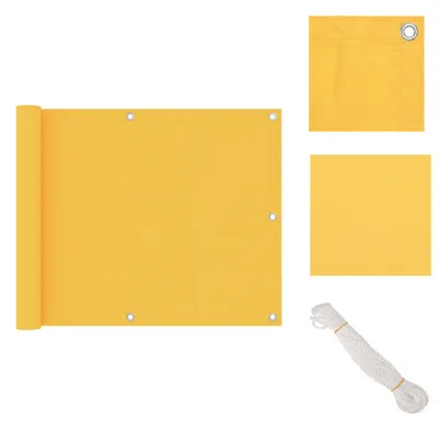 Produktbild von vidaXL Balkon-Sichtschutz Gelb 75x600 cm Oxford-Gewebe -  Sonnenschirme & Sonnenschutze