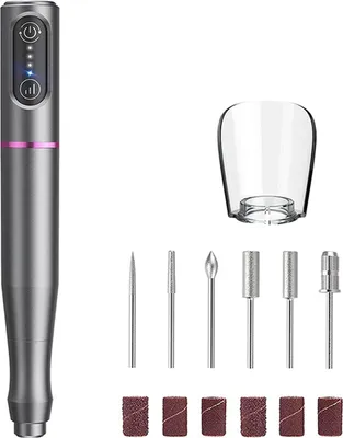 Produktbild von MODFU Maniküre-Sets, Elektrische Nagelfeile Maniküre Werkzeug, kabellos, wiederaufladbar, Nagelpolierer für Zuhause und Profi, sanft und effizient, multifunktional