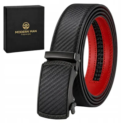Produktbild von MODERN MAN Herren Leder Optik Gürtel Schwarz Automatikschließe