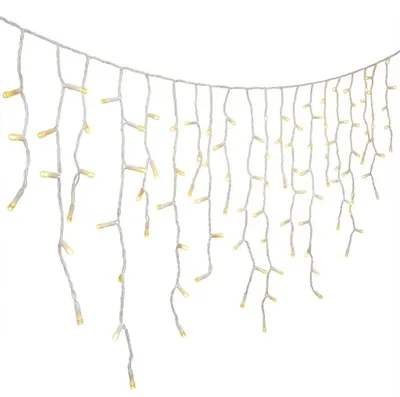 Produktbild von Eisregen-Lichterkette, 6 Meter, 240 LEDs, Weihnachtsbeleuchtung, warmweiß, mit Blinkeffekt