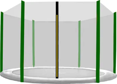 Produktbild von Aga Schutznetz 305 cm 10 ft für 6 Stangen Schwarzes Netz/ Dunkelgrün