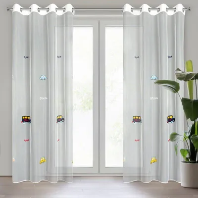 Produktbild von EUROFIRANY | Vorhang - 140 x 250 cm - weiße Gardine - für das Kinderzimmer
