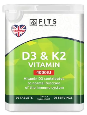 Zdjęcie produktu dla Witamina D3 4000 IU z witaminą K2, 90 tabletek