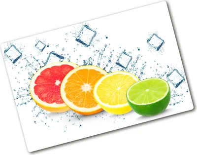 Produktbild von Tulup Glas Herdabdeckplatte - 80x52 cm - Glaskeramikkochfeld-Abdeckung Spritzschutz Glasabdeckplatte - Einteilig - Essen & Getränke - Zitrusfrüchte - Mehrfarbig