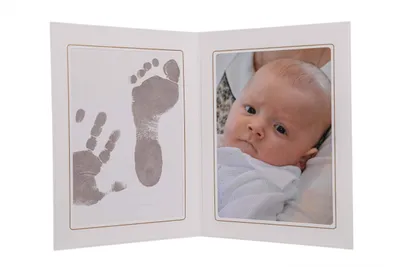 Immagine prodotto di Baby Print - Set di cornici per foto con inchiostro magico - bianco