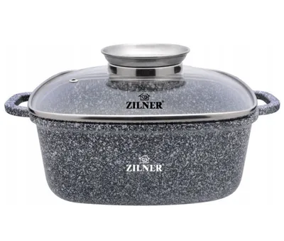Image de Plat à gratin carré, 5,5 litres, 26 cm, ZILNER, gris, modèle ZL-7059