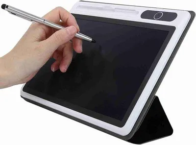 Produktbild von Elektronischer Kladblok mit Handschriftfunktion - Ideal für Arbeit, Studium und Geschäftstreffen - Schwarz mit Lederetui -