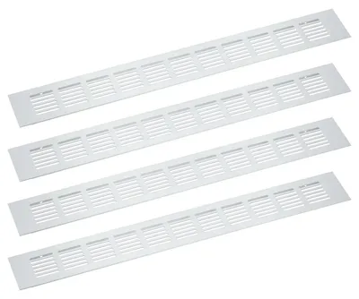 Immagine prodotto di Copertura per griglie di ventilazione, 4 pezzi, alluminio, 450 x 60 mm