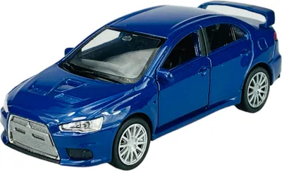 Produktbild von Welly Mitsubishi Lancer Evolution X Blau 1:34-1:39 Die Cast Metall Modell Neu im Kasten 43655