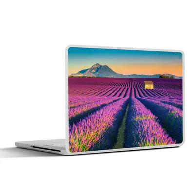 Produktbild von MuchoWow® Laptop Aufkleber Sticker Cover Lavendel - Berg - Blumen 31x22.5 cm - Laptop-Deko