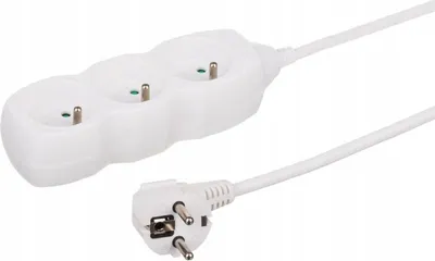 Image de Multiprise triple 1 m blanc 250 V 16 A OWY 3 x 1 mm²