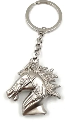Produktbild von Onwomania Schlüsselanhänger - "Pferd Kopf Mähne" - Metall Glücksbringer ideal als Geschenk z.B. für den besten Freund, die beste Freundin, Mama