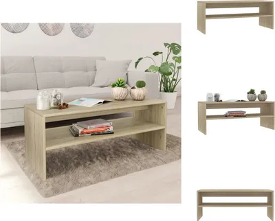 Obrázok produktu pre vidaXL Konferenčný stolík Sonoma dub 100x40x40 cm materiál na báze dreva - Konferenčné stolíky
