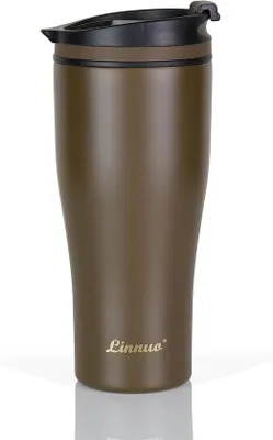 Image de Gourde isotherme Famanu, 380 ml, en acier inoxydable, idéale pour les déplacements