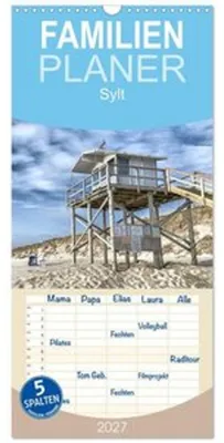 Produktbild von Familienplaner 2027 - Sylt mit 5 Spalten (Wandkalender, 21 x 45 cm) CALVENDO