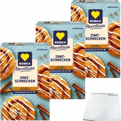 Produktbild von EDEKA Herzstücke Zimt Schnecken 3er Pack (3x567g Packung) + usy Block