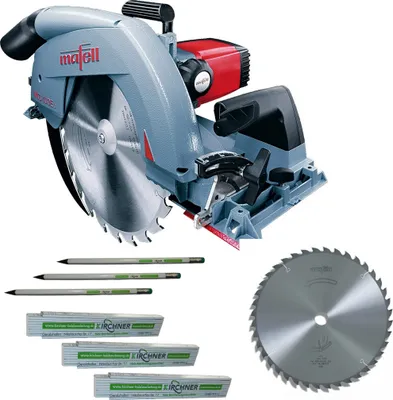 Produktbild von Mafell Handkreissäge MKS 130 Ec 230 V + HM-Blatt 330x3,6x30 Z40 + Zollstockation